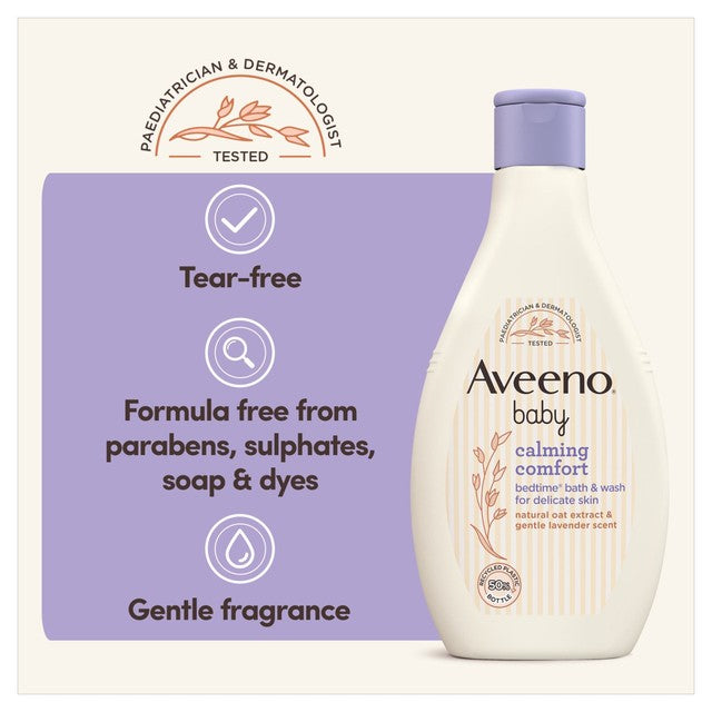 Aveeno Baby Calming Comfort Bedtime Bath & Wash 250ml - British product