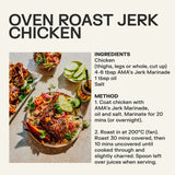 Ama's jerk marinade medium heat vegan-friendly, imported from the UK