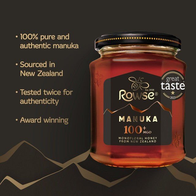 Rowse Manuka 100+ MGO honey 225g, imported from the UK