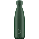 Chilly's Matte All Green insulated water bottle 500ml - British product