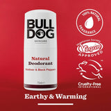 Bulldog Black Pepper & Vetiver Natural Roll-On Deodorant - British product