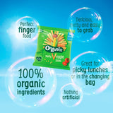Organix Tomato Baby Puffs Multipack 60g, imported from the UK
