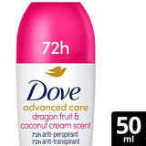 Dove Advanced Care Dragonfruit and Coconut Cream Women's Roll-On Antiperspirant Deodorant 50ml