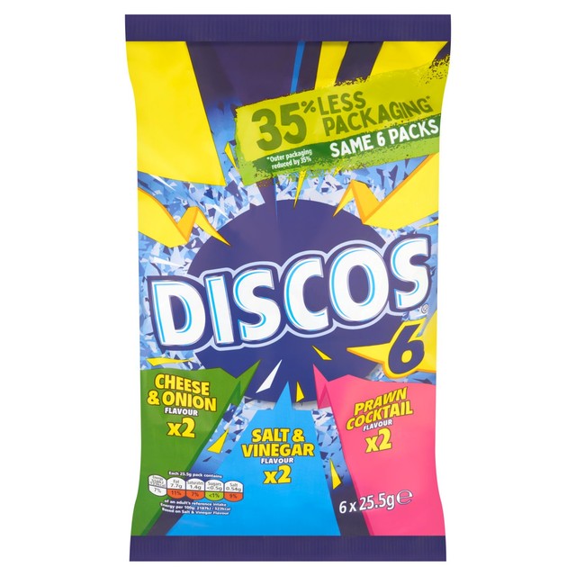 Discos Variety Multipack Crisps 6 x 25.5g - British product
