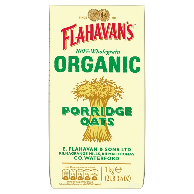 Flahavan's Organic Porridge Oats 1kg - British product