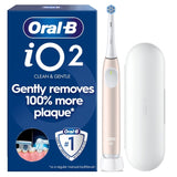 Oral-B iO2 Series Calm Pink electric toothbrush with travel case, imported from the UK