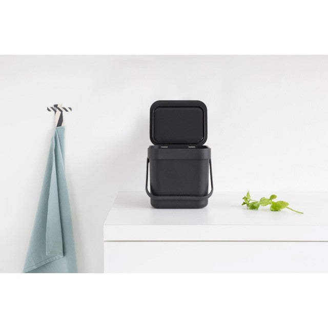 Brabantia Grey compost bin 3 litre - British product