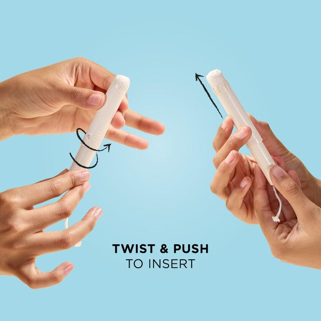 &Sisters by Mooncup organic cotton applicator tampons medium, imported from the UK
