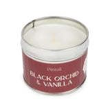Pintail Black Orchid & Vanilla tin candle 225g, imported from the UK