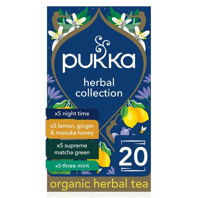 Pukka herbal tea collection 4 flavours 20 tea bags imported from the UK