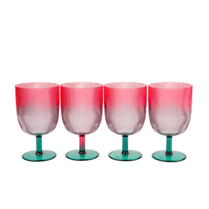 Navigate Summerhouse Ombre Picnic Plastic Wine Glasses Set of 4