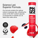 Phizz Mixed Berry hydration effervescent tablets, imported from the UK