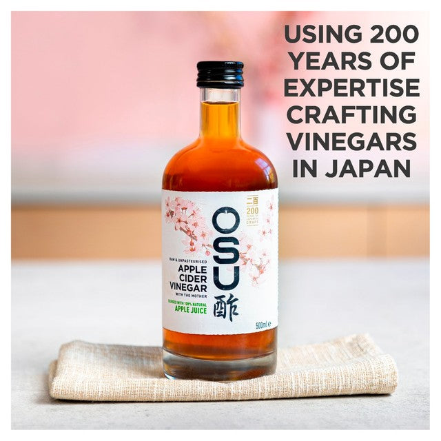 OSU Raw Apple Cider Vinegar with The Mother Apple Juice Blend 500ml, imported from the UK