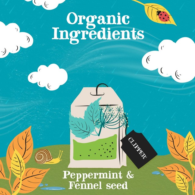 Clipper after dinner mints organic double mint & fennel infusion herbal tea bags 20 tea bags - British product