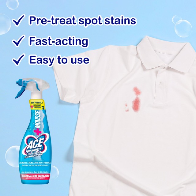 Ace stain remover spray for whites 700ml - British product