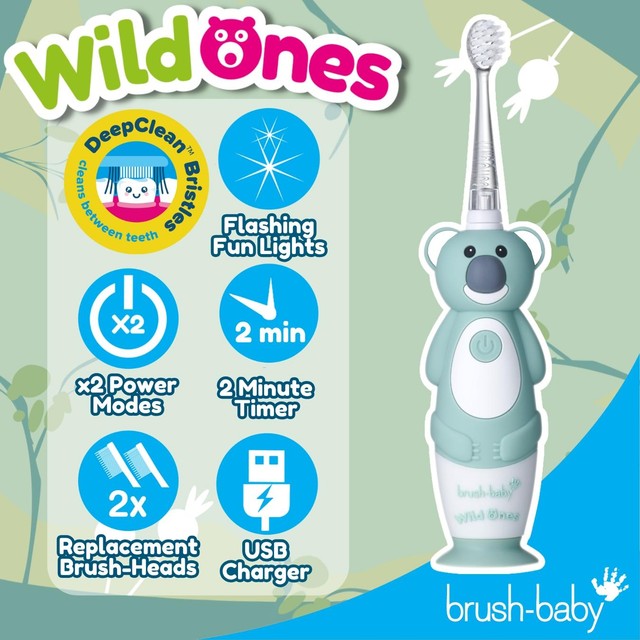 Brush-Baby Kids WildOnes electric toothbrush Kylie Koala - British product