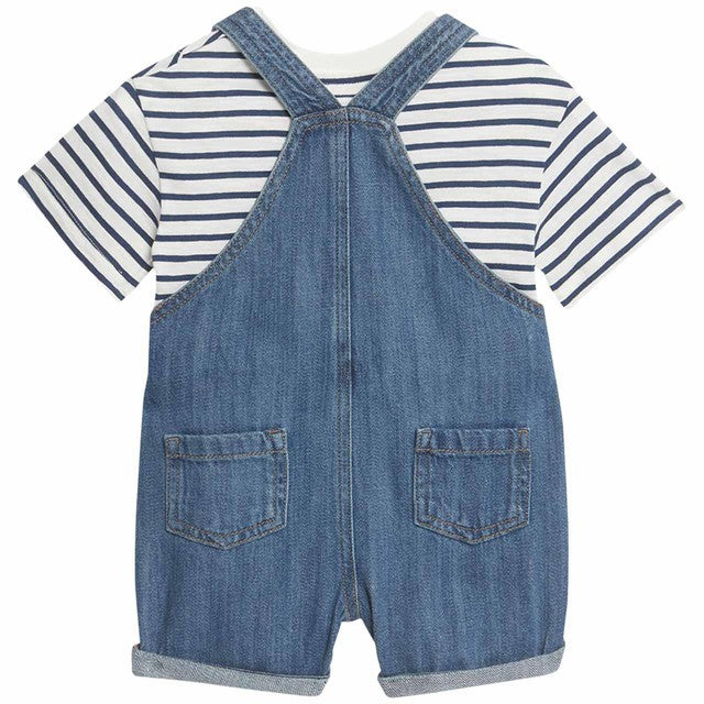 M&S Denim Bibshort set for 6-9 months, imported from the UK