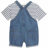 M&S Denim Bibshort set for 6-9 months, imported from the UK