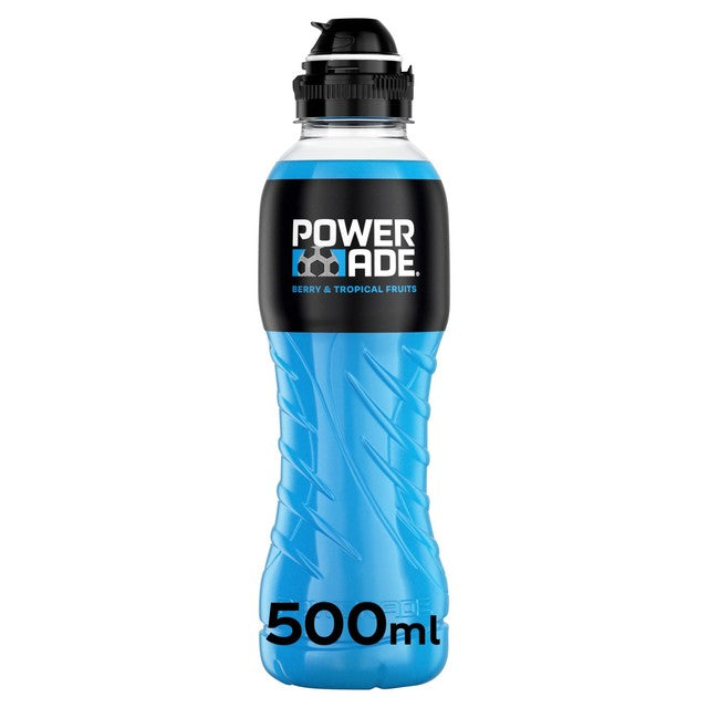 Powerade Berry & Tropical flavour sports drink 500ml, imported from the UK