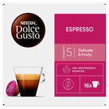 Dolce Gusto espresso pods pack of 16, imported from the UK