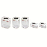 M&S Zyliss Twist & Seal 5 Piece Food Storage Container Set (2x 475ml, 2x 1L, 1x 1.6L)- Buy online at McGrocer