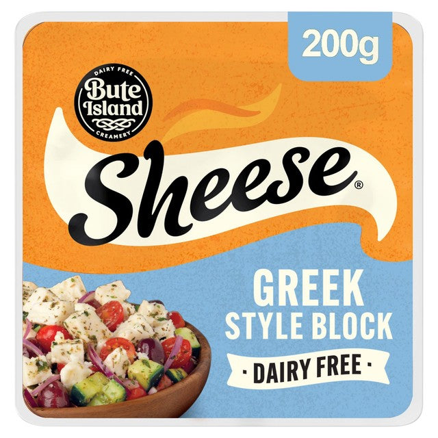 Sheese Greek dairy-free cheese block 200g (British brand)