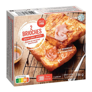 Picard 2 French Toast Brioches With Caramel Sauce Frozen Brioche 186g