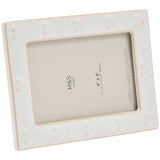 M&S ceramic heart photo frame white 4x6 inch, imported from the UK