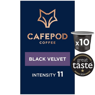 M&S CafePod Black Velvet Nespresso Compatible Aluminium Coffee Pods 10 Pack- Buy online at McGrocer