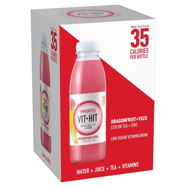 VITHIT Dragonfruit & Yuzu Vitamin Drink 4x500ml (British brand)