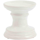 M&S white ceramic pillar candle holder 11cm (British brand)