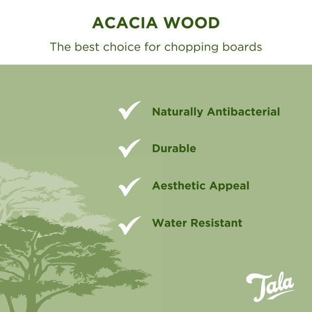 Tala small board lacquered acacia 30x20cm, imported from the UK