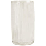 M&S Collection glass ribbed vase with 27 cm height, imported from the UK