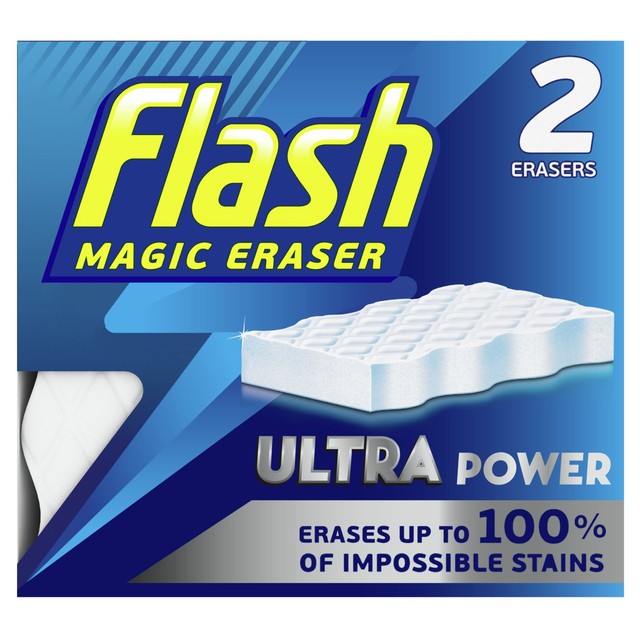 Flash Ultra Power Magic Eraser Scourer 2 per pack - British product