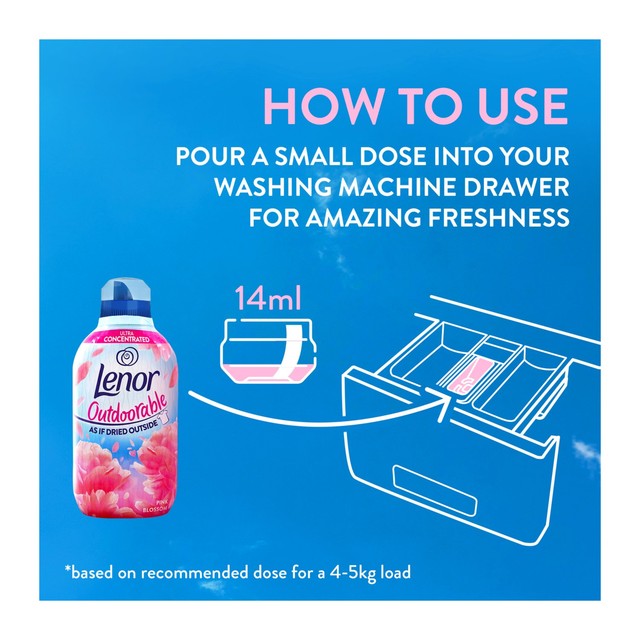 Lenor fabric conditioner Pink Blossom 462ml, UK version