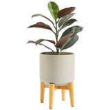 M&S medium ceramic planter with stand grey, imported from the UK