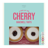 M&S Cherry Bakewell Tarts 4 x 48g, imported from the UK