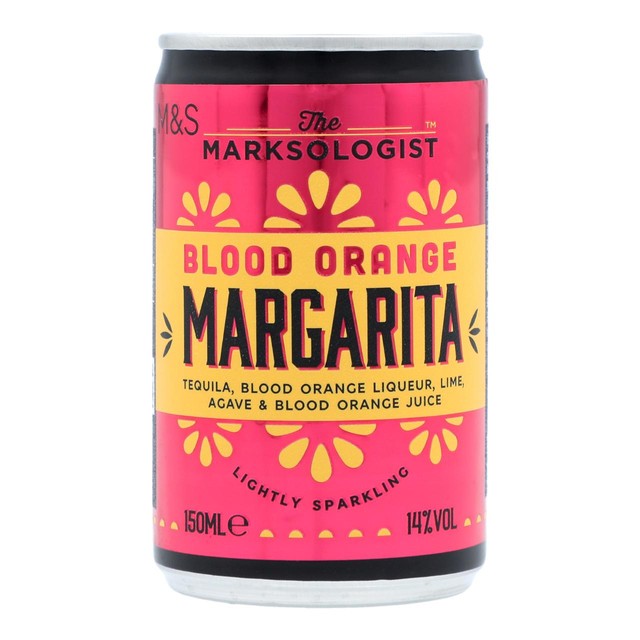 M&S Blood Orange Margarita tequila cocktail 150ml, imported from the UK