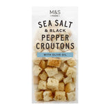 M&S Sea Salt Black Pepper Croutons 80g, imported from the UK