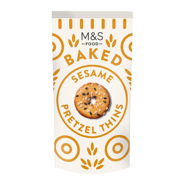 M&S sesame pretzel thins 80g (British brand)