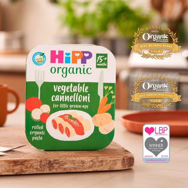 HiPP Organic Vegetable Cannelloni toddler tray meal 250g, UK version
