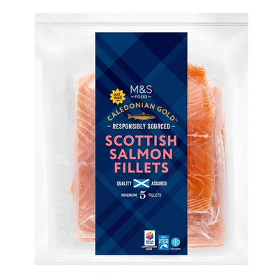 M&S Scottish Skin On Salmon Fillets 600g