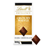 M&S Lindt Excellence Crunchy Waffle Dark Chocolate Bar 100g- Buy online at McGrocer
