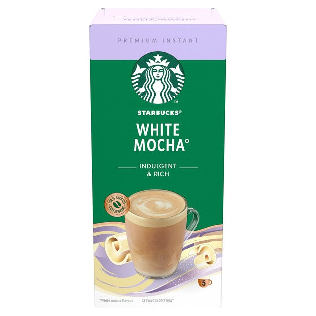 Starbucks White Mocha frothy coffee mix 5 sachets (British brand)