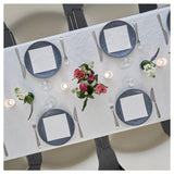 Duni White Dunisilk table cover 138x220cm (British brand)