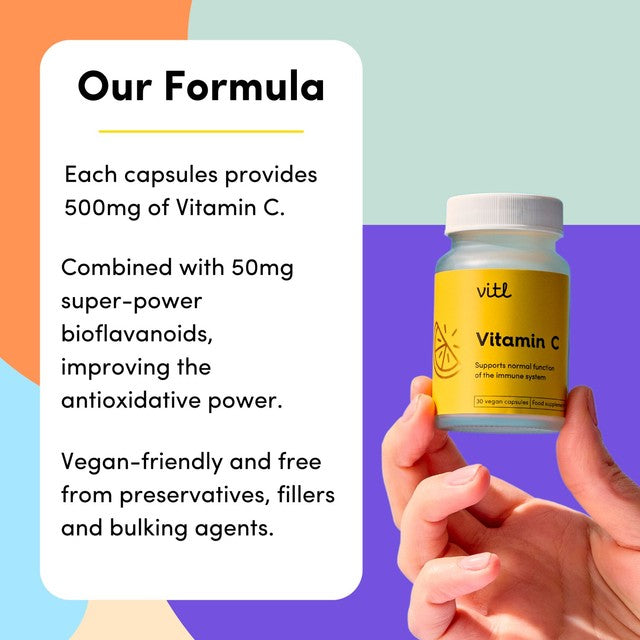 VITL Vitamin C capsules 30 capsules (British brand)