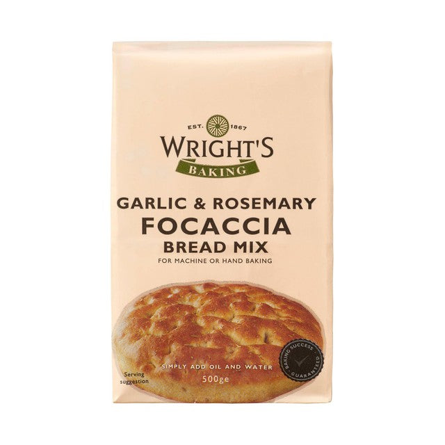 Wright's garlic & rosemary focaccia bread mix 500g (British brand)