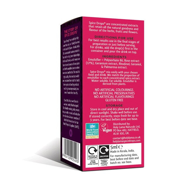 Holy Lama Spice Drops Rose Extract 5ml (British brand)