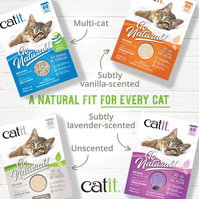 Catit pea husk cat litter unscented, UK version