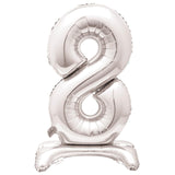 Unique Party giant silver foil number 8 balloon 30 inch UK version